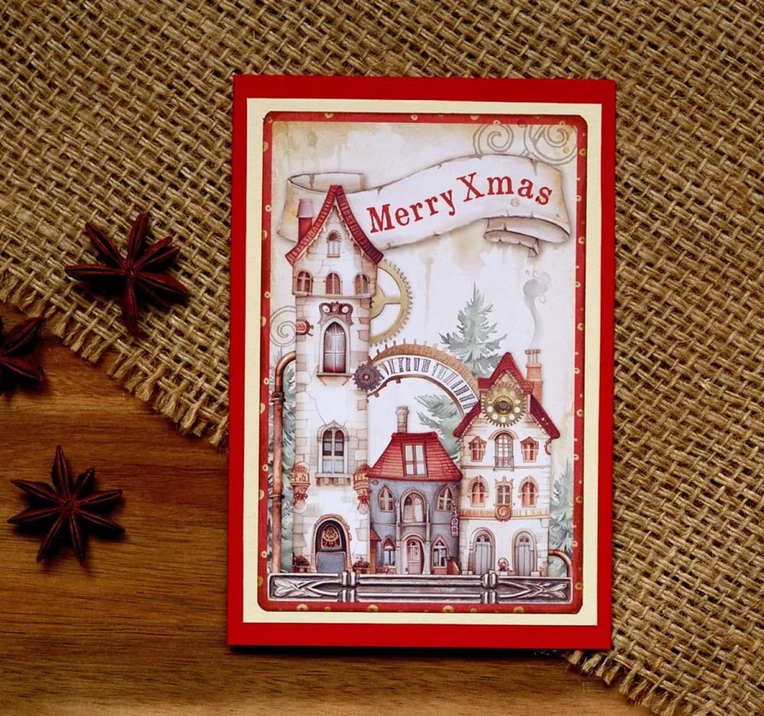 Felicitare : Merry Xmas - crăciun - accesorii cadou de crăciun - felicitări de crăciun - Artynos.ro