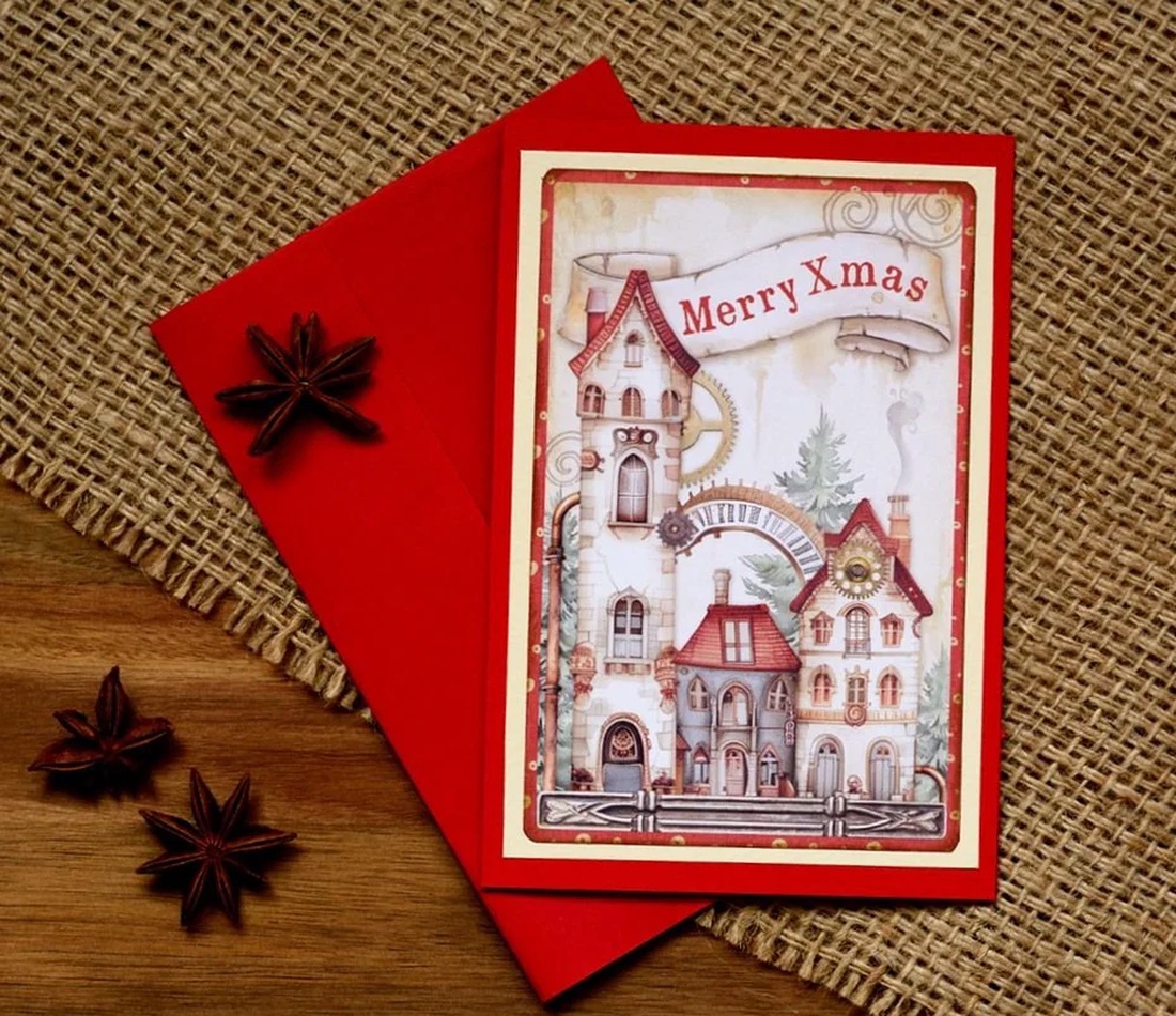 Felicitare : Merry Xmas - crăciun - accesorii cadou de crăciun - felicitări de crăciun - Artynos.ro