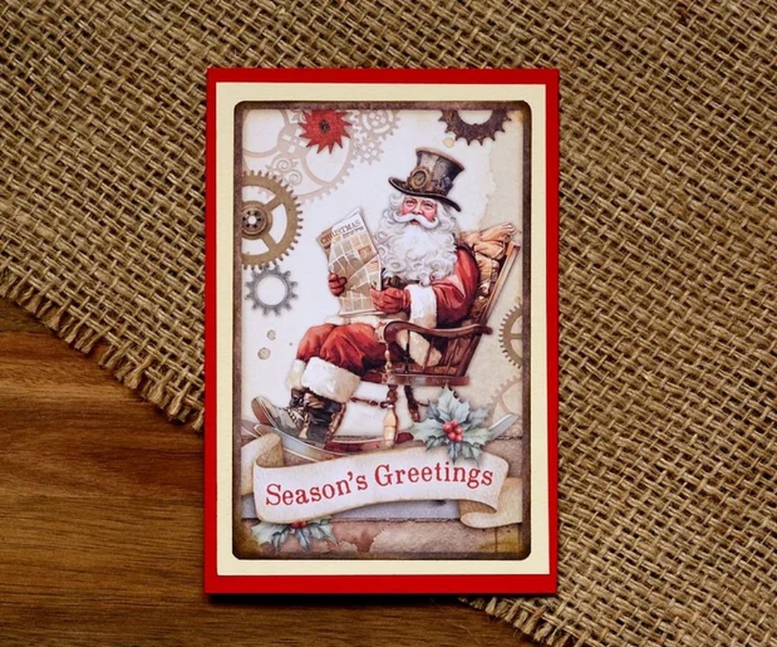 Felicitare : Seasons Greetings - crăciun - accesorii cadou de crăciun - felicitări de crăciun - Artynos.ro