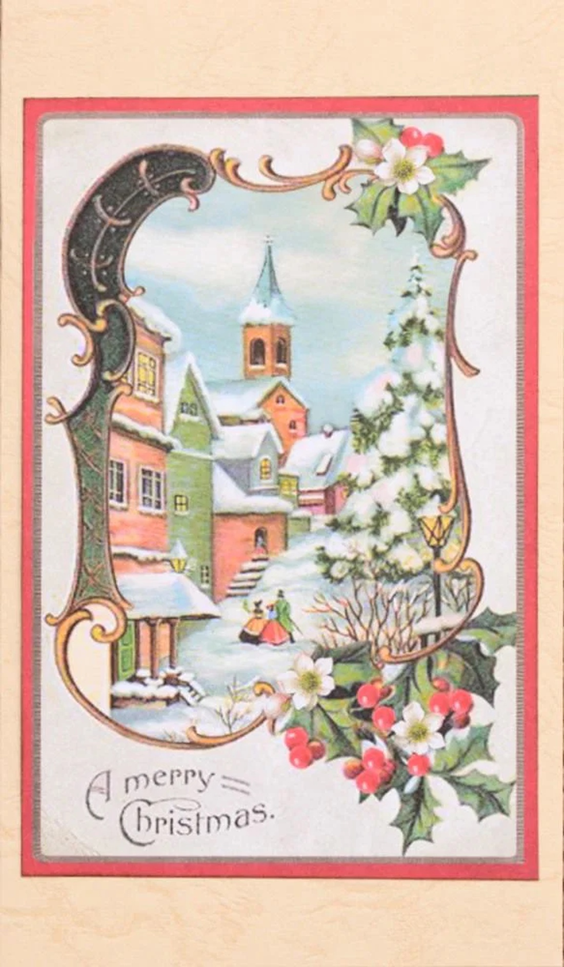 Felicitare: Vintage Christmas - crăciun - accesorii cadou de crăciun - felicitări de crăciun - Artynos.ro