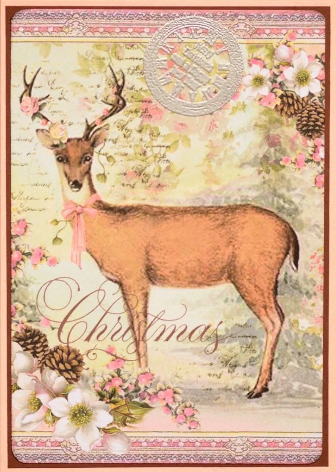 Felicitare: Vintage Christmas - crăciun - accesorii cadou de crăciun - felicitări de crăciun - Artynos.ro