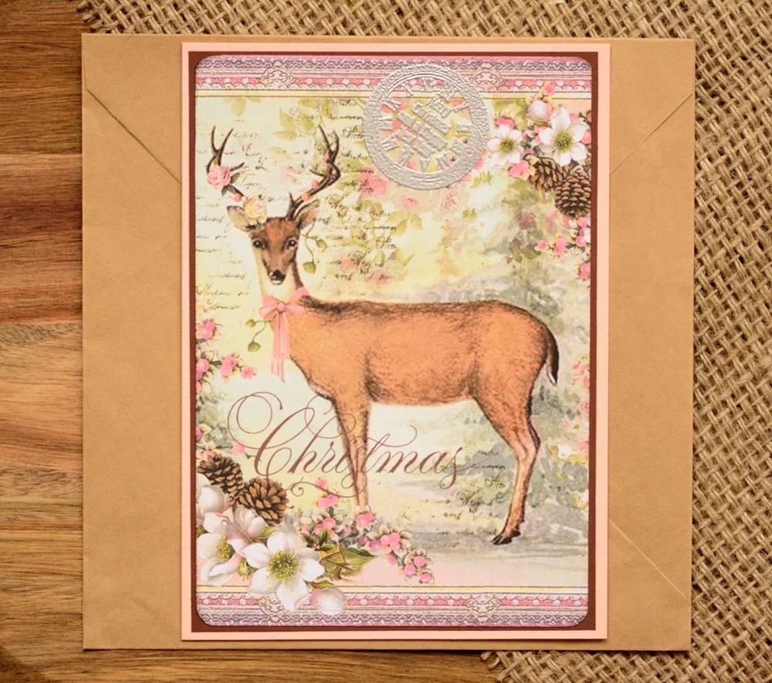 Felicitare: Vintage Christmas - crăciun - accesorii cadou de crăciun - felicitări de crăciun - Artynos.ro