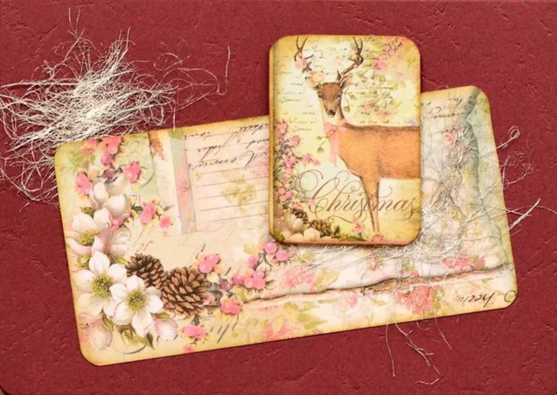 Felicitare: Vintage Christmas - crăciun - accesorii cadou de crăciun - felicitări de crăciun - Artynos.ro