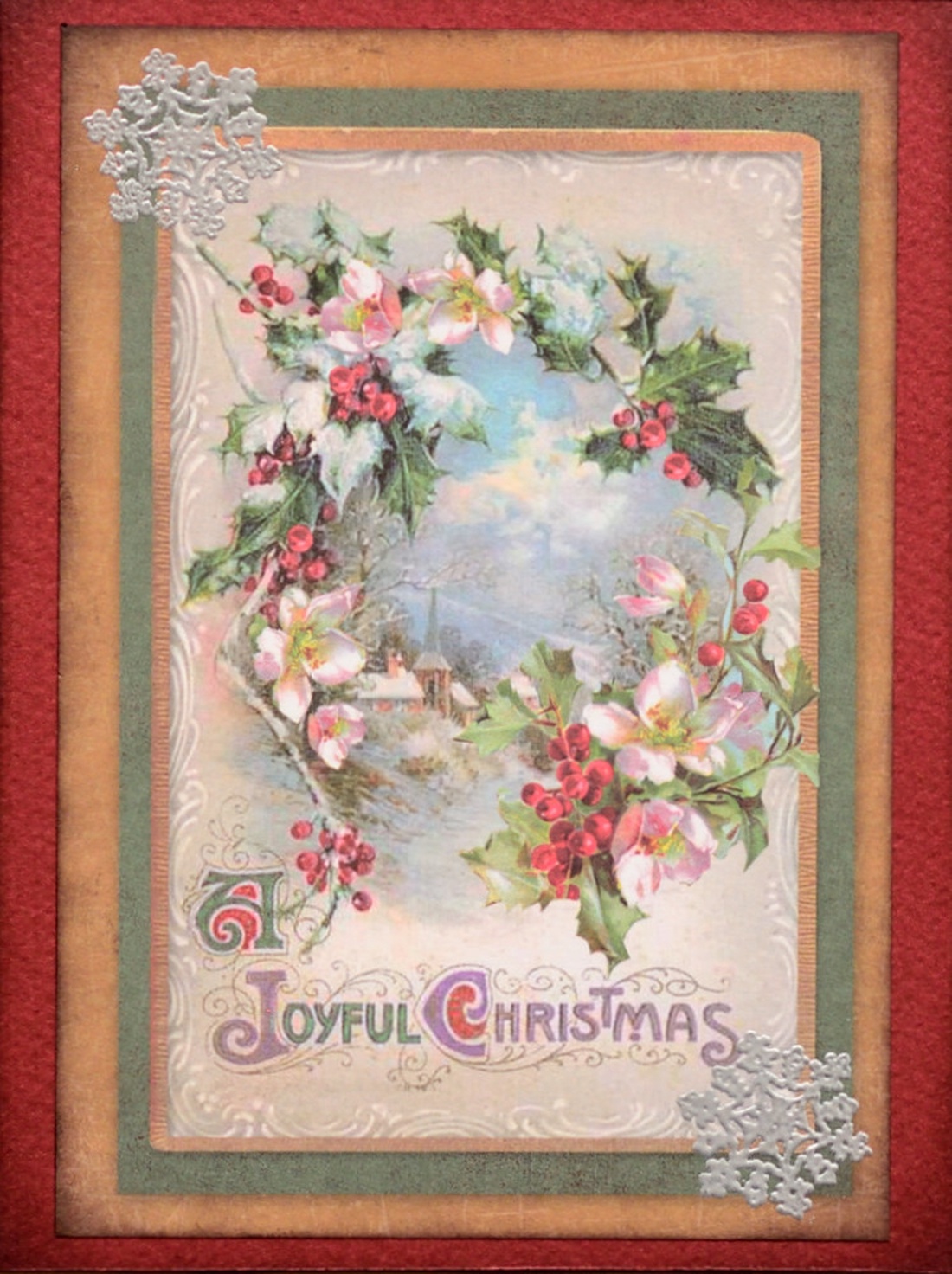 Felicitare: Vintage Christmas - crăciun - accesorii cadou de crăciun - felicitări de crăciun - Artynos.ro