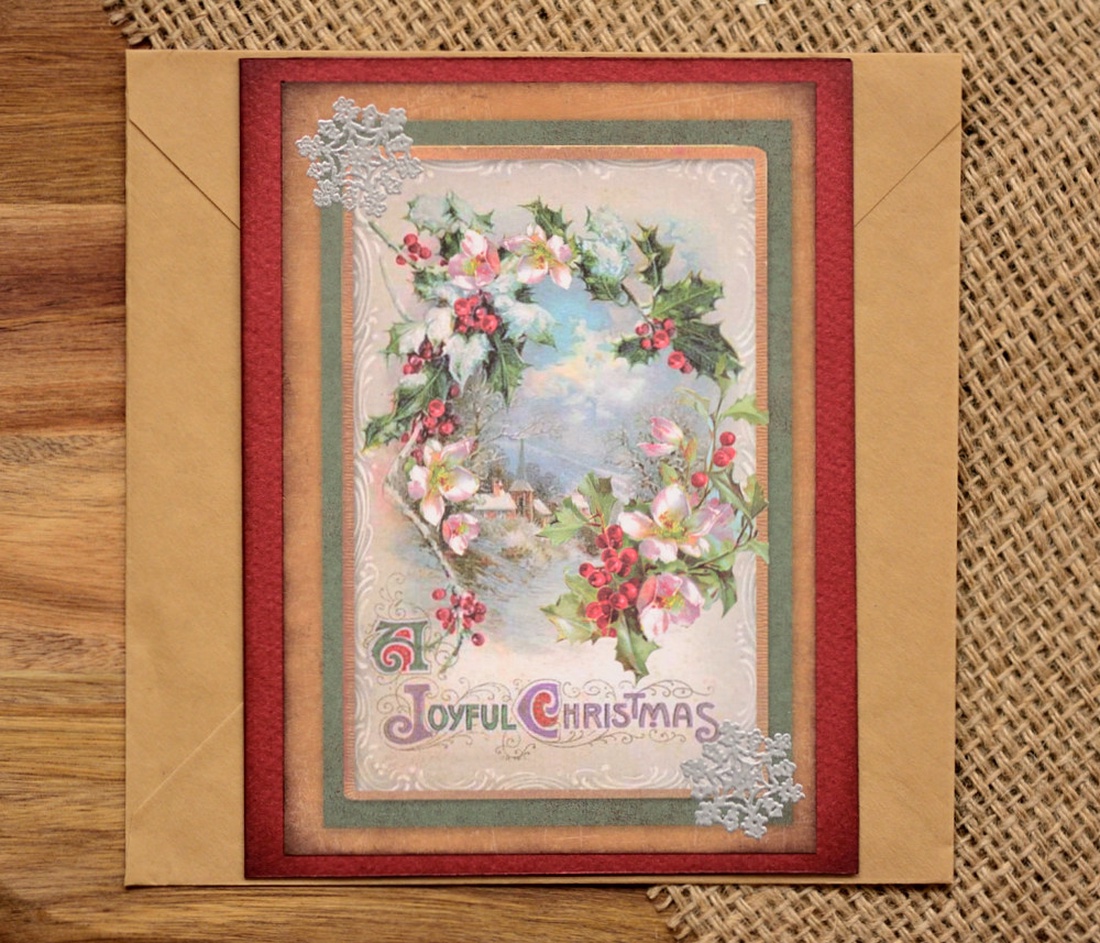 Felicitare: Vintage Christmas - crăciun - accesorii cadou de crăciun - felicitări de crăciun - Artynos.ro