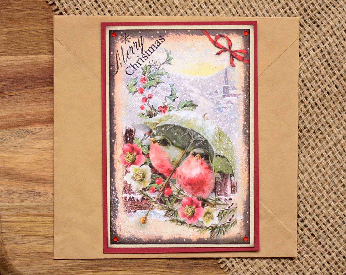 Felicitare: Vintage Christmas - crăciun - accesorii cadou de crăciun - felicitări de crăciun - Artynos.ro