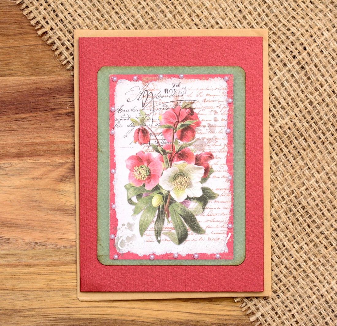Felicitare: Vintage Christmas - crăciun - accesorii cadou de crăciun - felicitări de crăciun - Artynos.ro