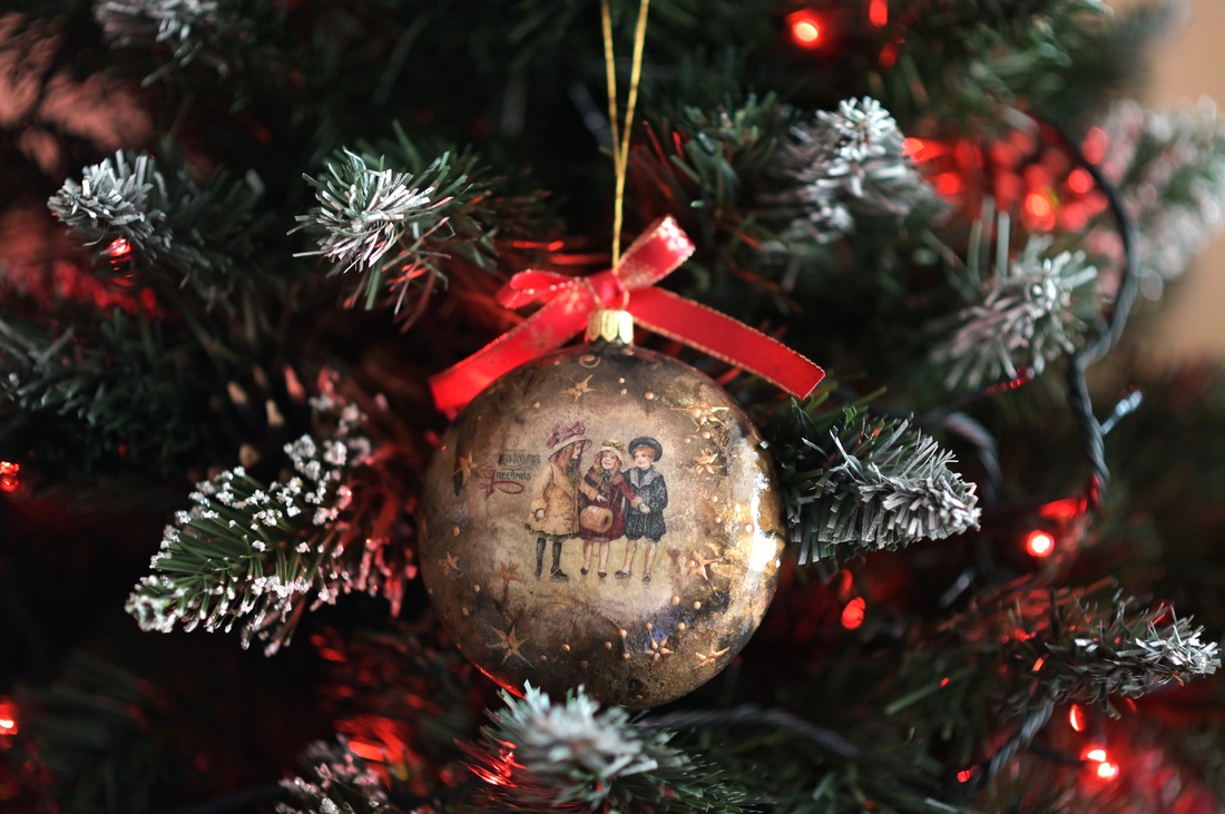 Glob medalion, Vintage Christmas - crăciun - decorațiuni de crăciun de casă - globuri de crăciun - Artynos.ro