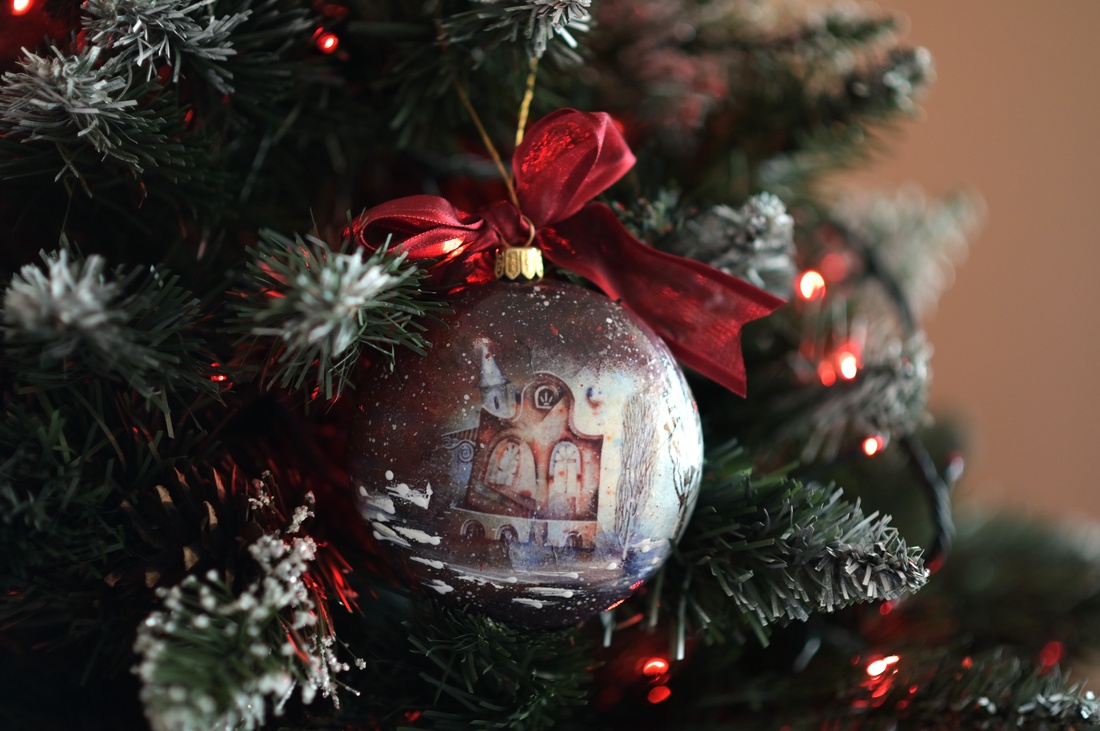 Glob medalion: Vintage Christmas - crăciun - decorațiuni de crăciun de casă - globuri de crăciun - Artynos.ro