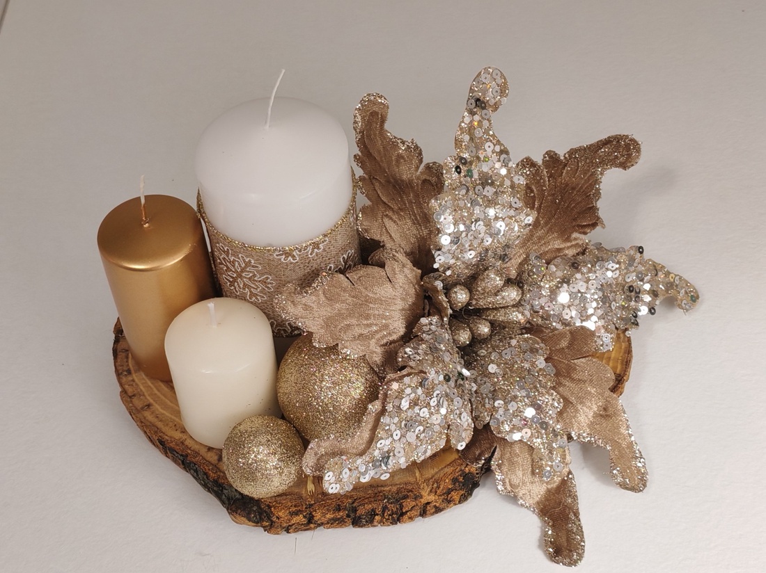 Aranjament cu lumânare - crăciun - decorațiuni de advent - decor de lumânări advent - Artynos.ro