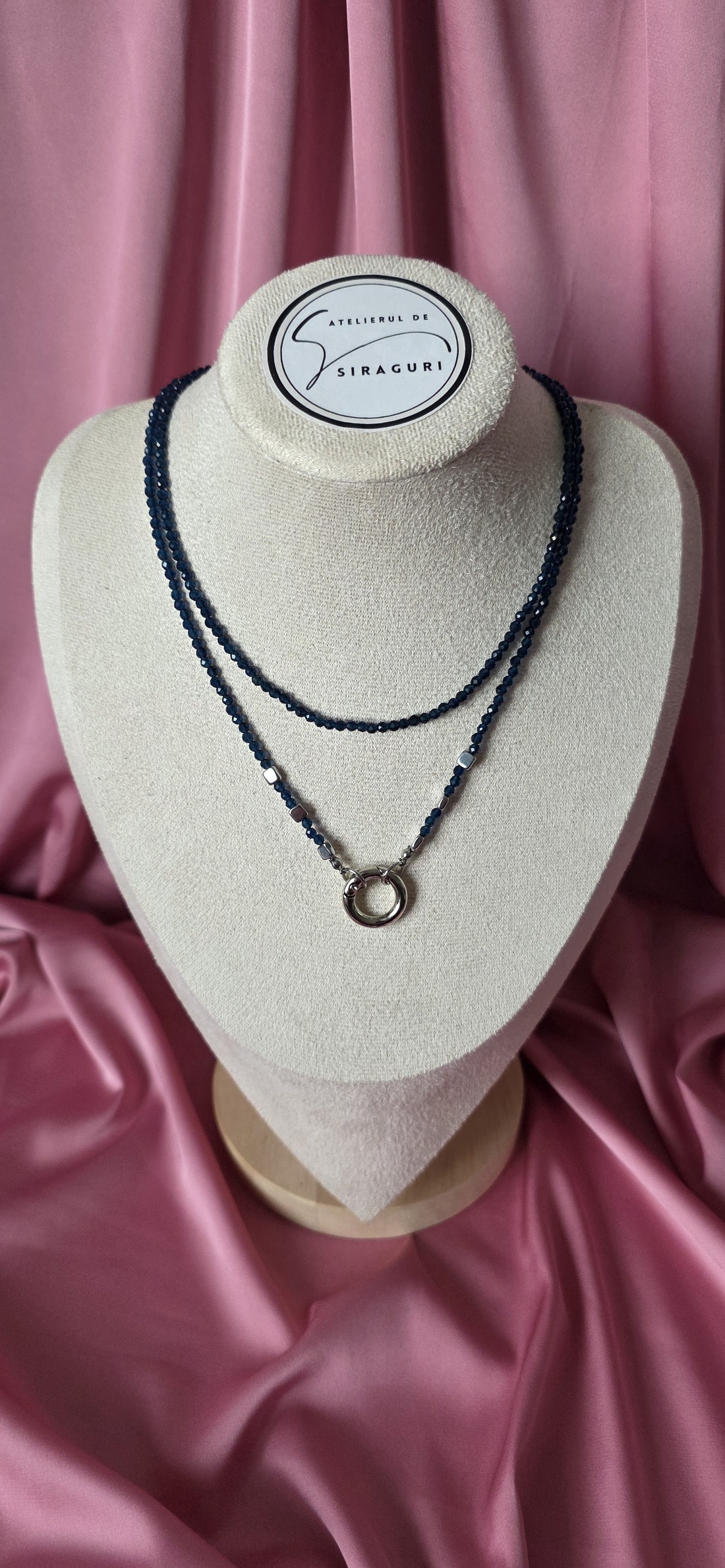 Colier versatil albastru - bijuterii - coliere - chockere - Artynos.ro