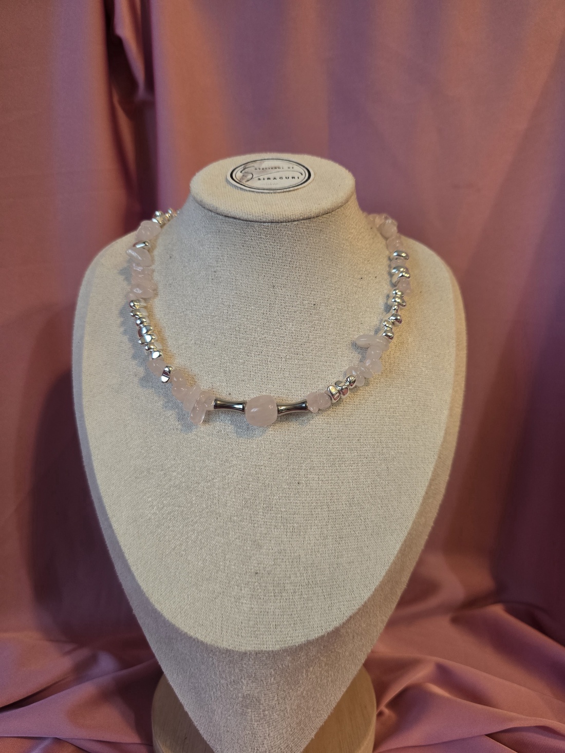 Colier din cuarț si hematit - bijuterii - coliere - coliere din pietre semiprețioase - Artynos.ro