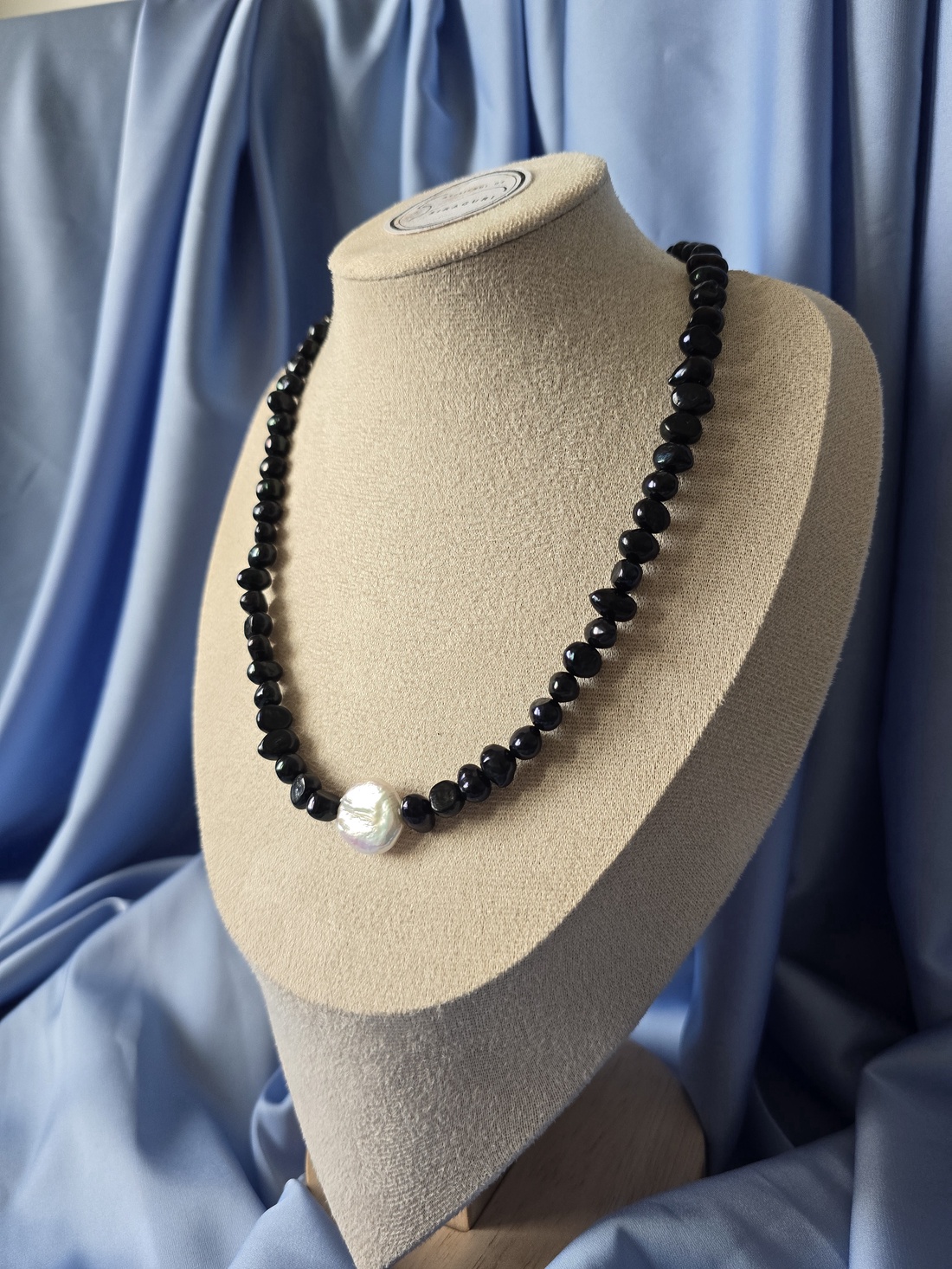 Colier din perle de cultura negre - bijuterii - coliere - coliere din perle - Artynos.ro