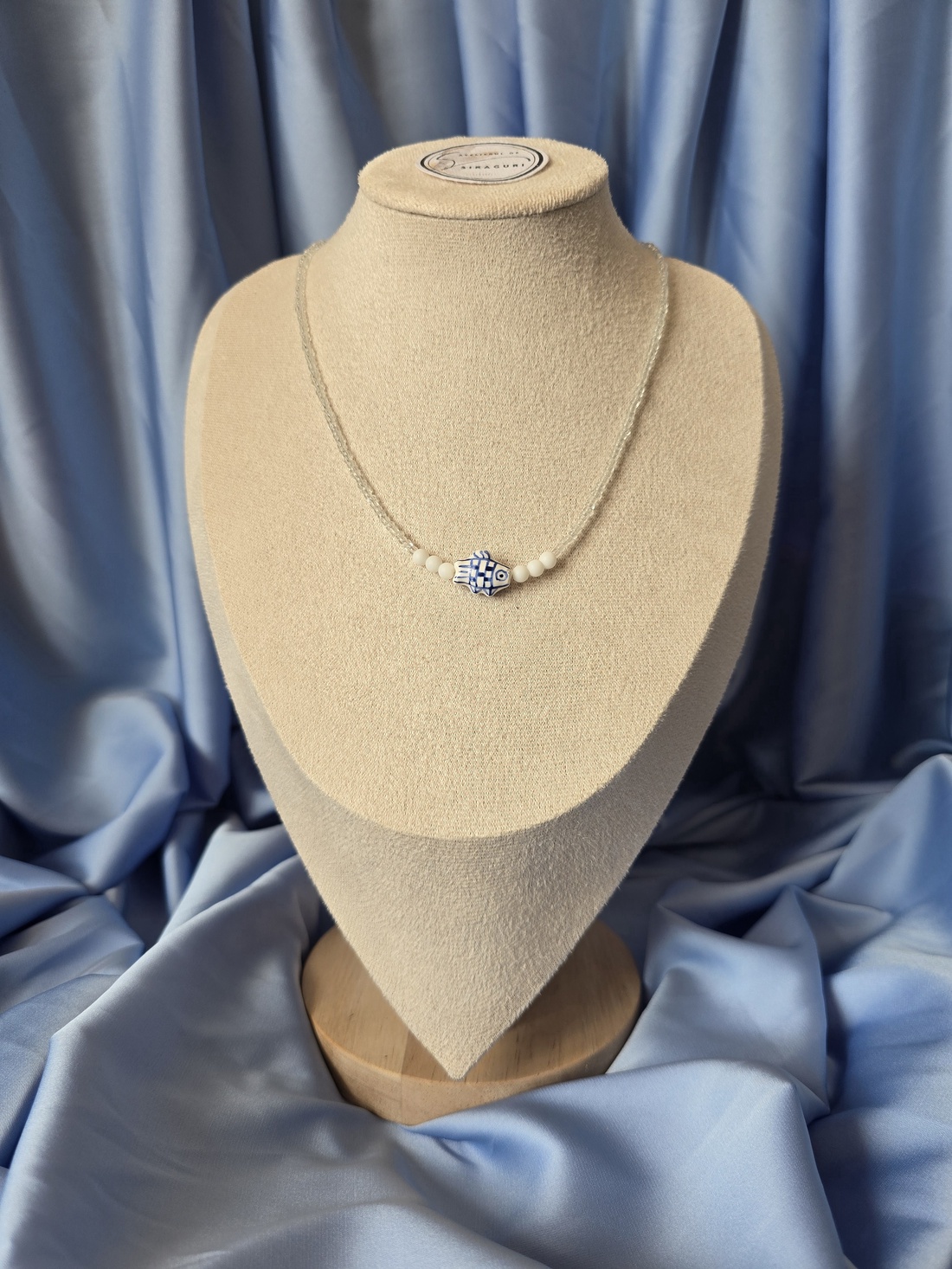 Colier din margele cu pandantiv peste - bijuterii - coliere - coliere din mărgele - Artynos.ro