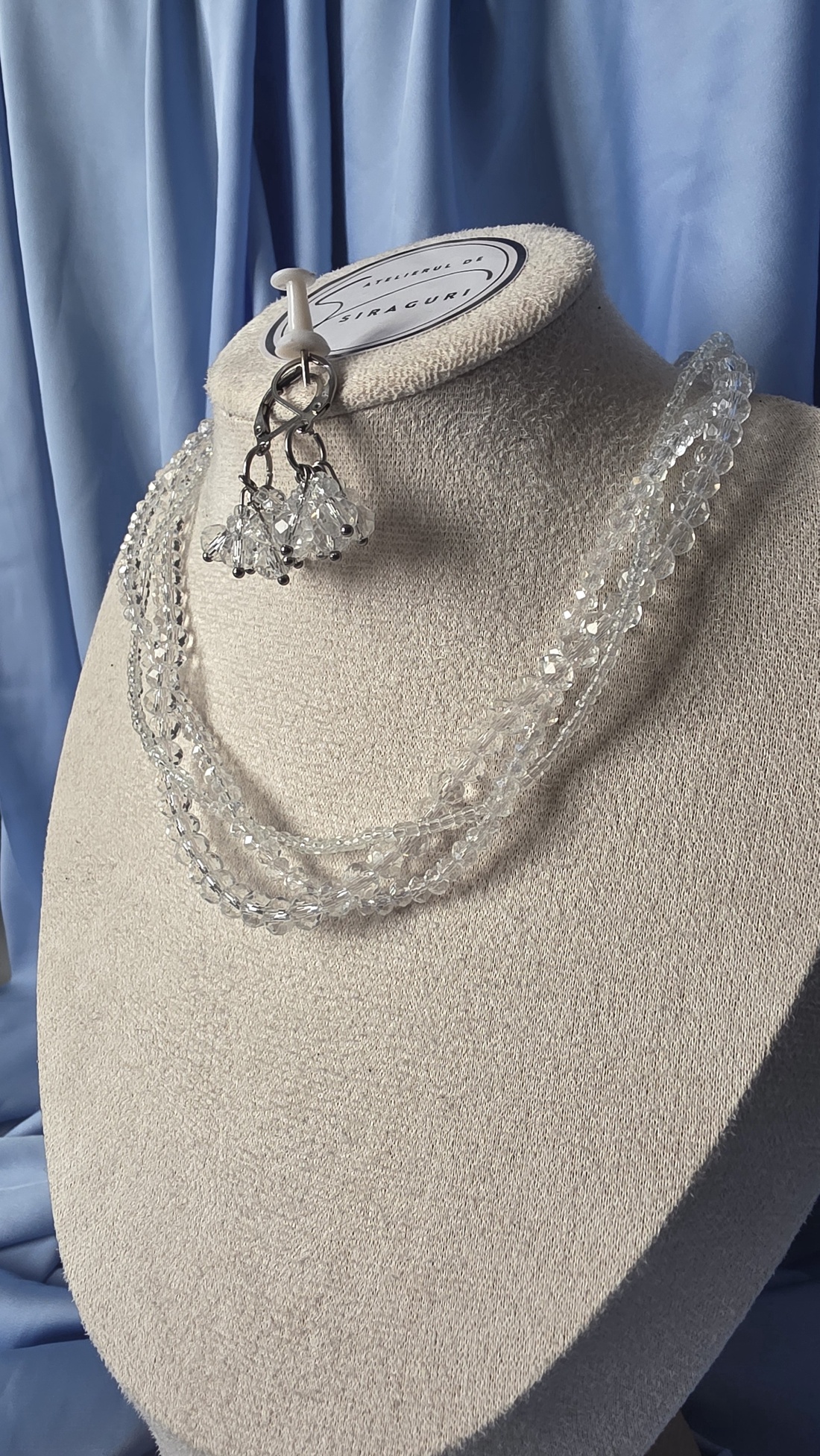 Colier din margele trasparente - bijuterii - coliere - coliere din mărgele - Artynos.ro