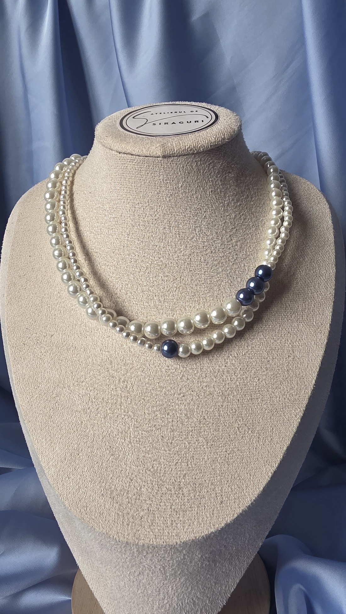 Colier din perle sintetice - bijuterii - coliere - coliere din mărgele - Artynos.ro