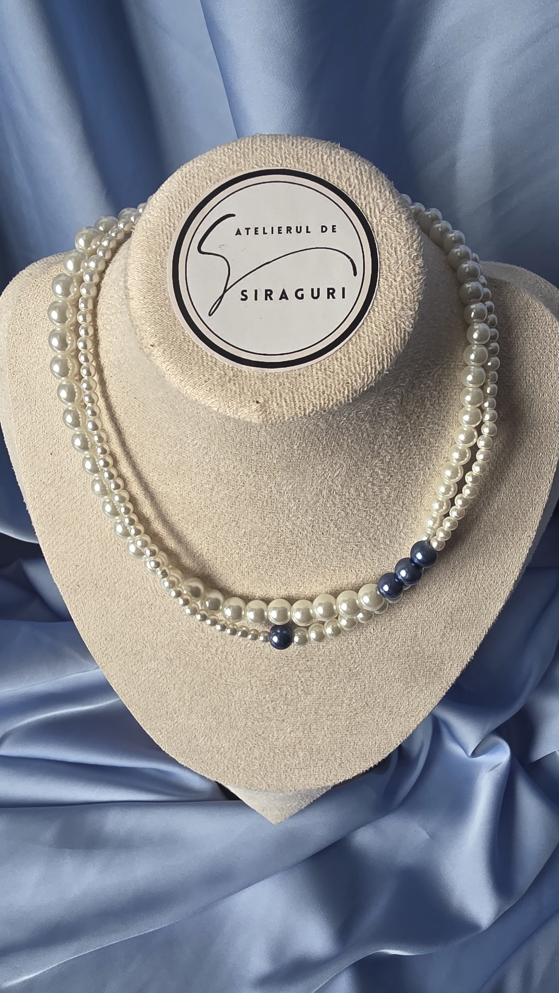 Colier din perle sintetice - bijuterii - coliere - coliere din mărgele - Artynos.ro