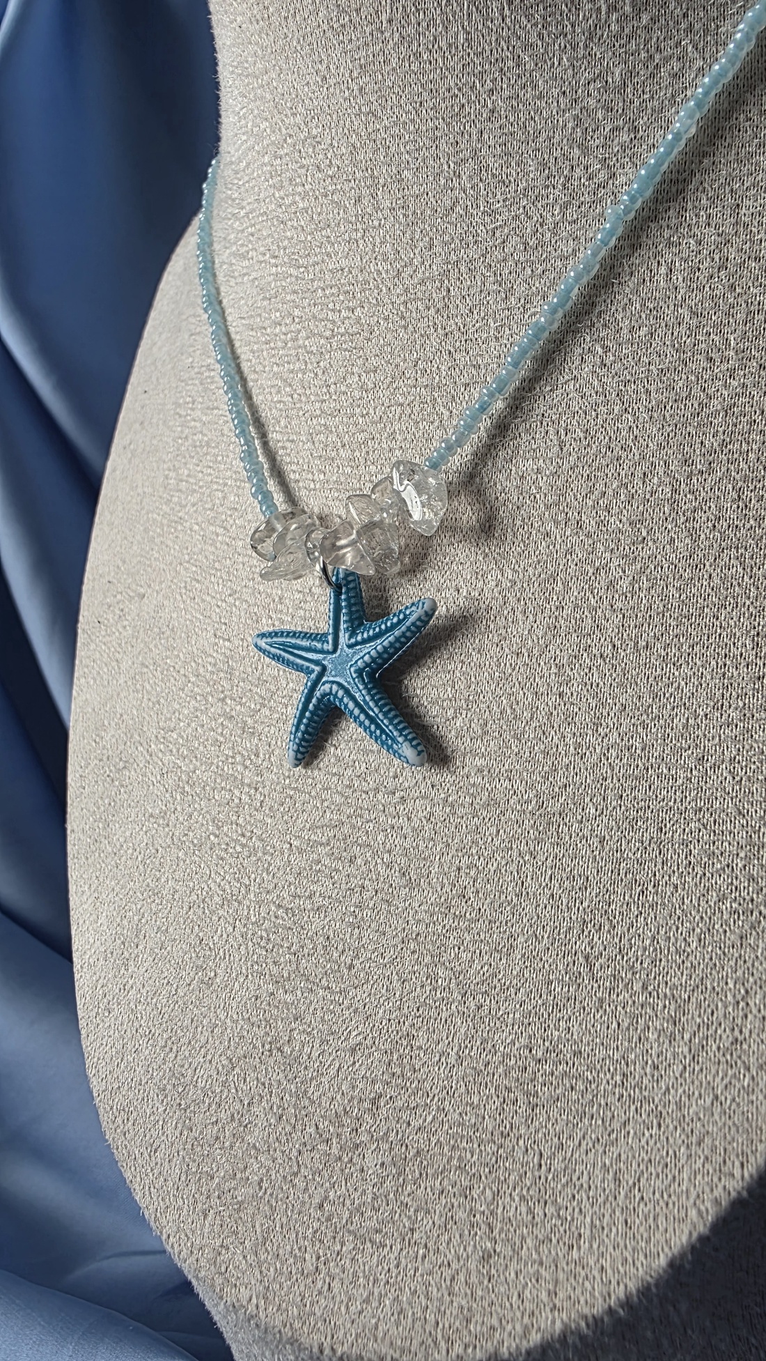 Colier de vara cu steluță pandantiv  - bijuterii - coliere - coliere din mărgele - Artynos.ro