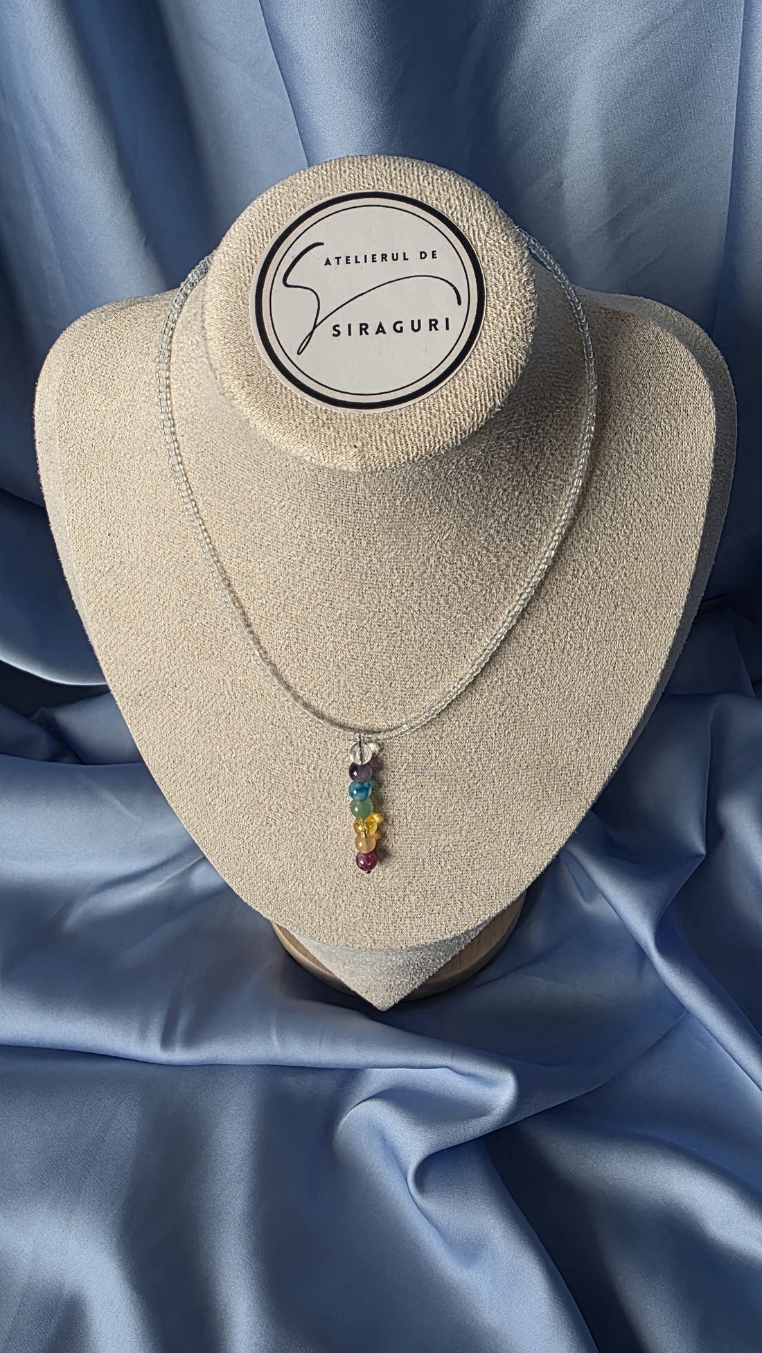 Colier cu cele 7 chakre - bijuterii - coliere - coliere din mărgele - Artynos.ro