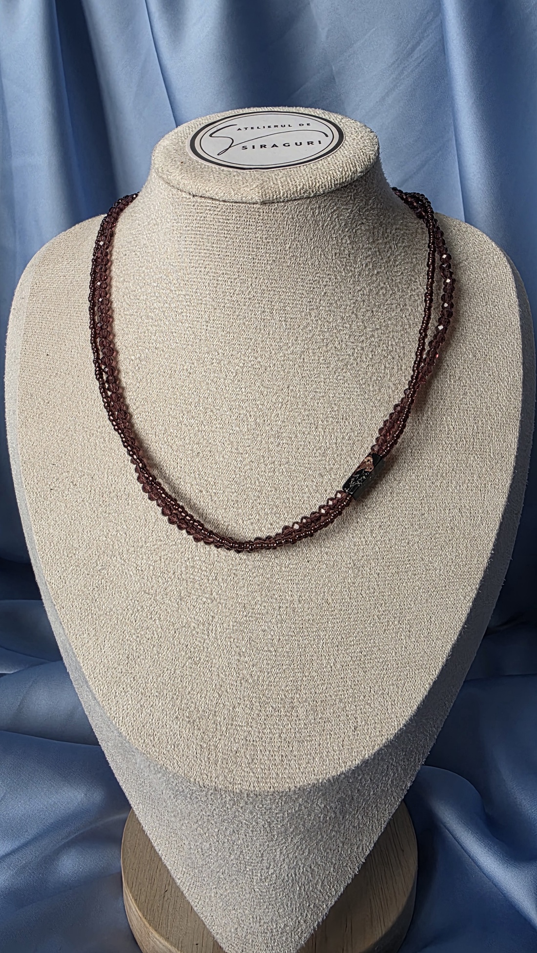 Colier din margele maro - bijuterii - coliere - coliere din mărgele - Artynos.ro