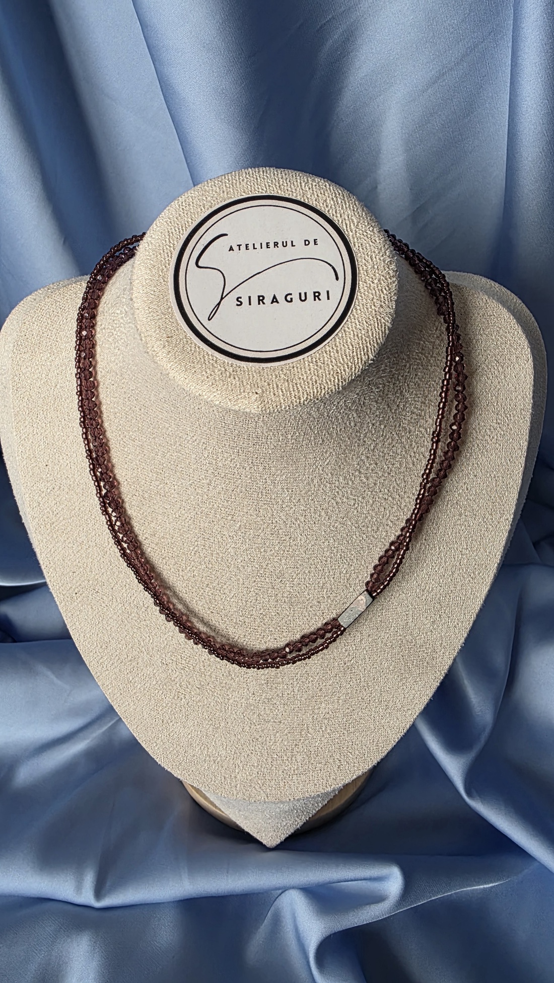 Colier din margele maro - bijuterii - coliere - coliere din mărgele - Artynos.ro