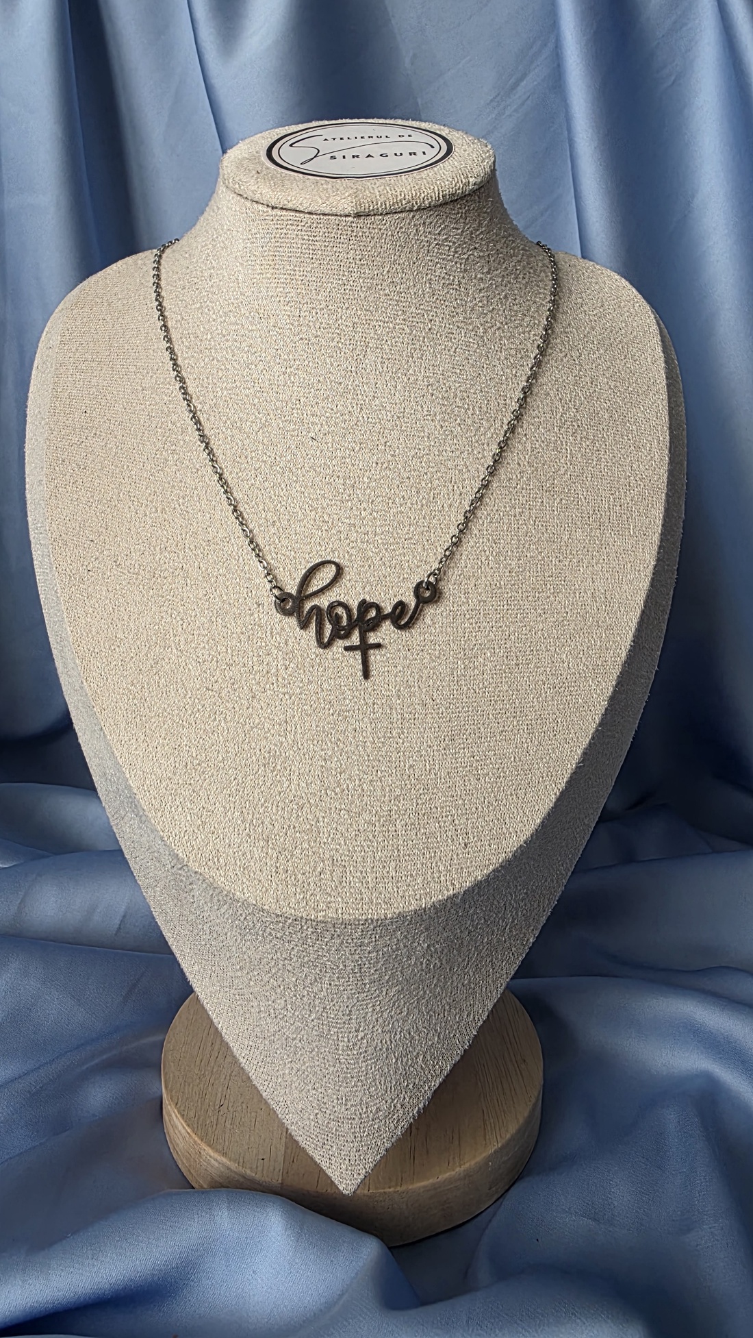 Colier din oțel inoxidabil cu pandantiv hope - bijuterii - coliere - coliere cu pandative - Artynos.ro