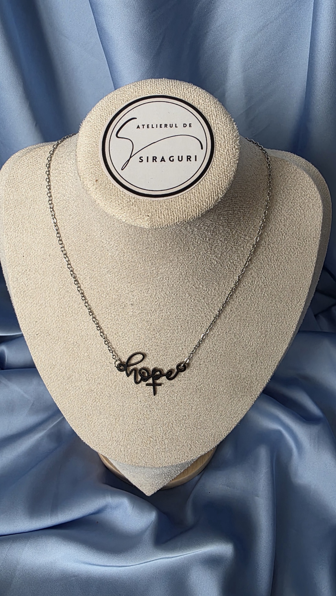 Colier din oțel inoxidabil cu pandantiv hope - bijuterii - coliere - coliere cu pandative - Artynos.ro