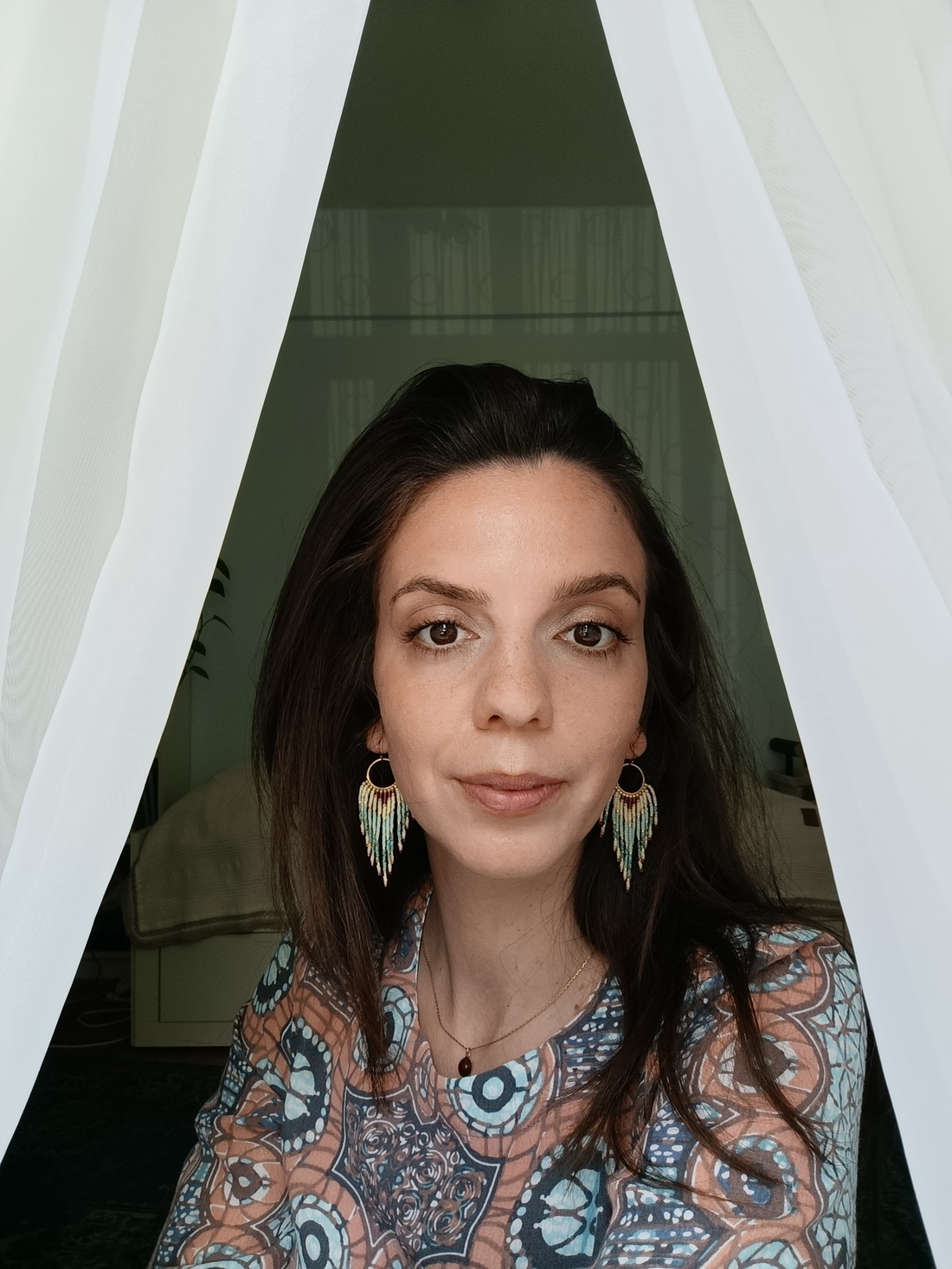 Cercei Miyuki turcoaz - bijuterii - cercei - cercei din mărgele - Artynos.ro