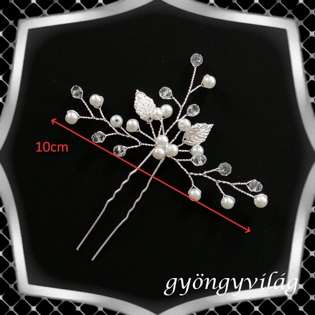 Bijuterii, ornamente de păr, catarame de păr: nuntă, mireasă, ornamente de păr casual ES-H-TŰ29e - accesorii nuntă - ornamente de păr de nuntă - ac de păr mireasă - Artynos.ro