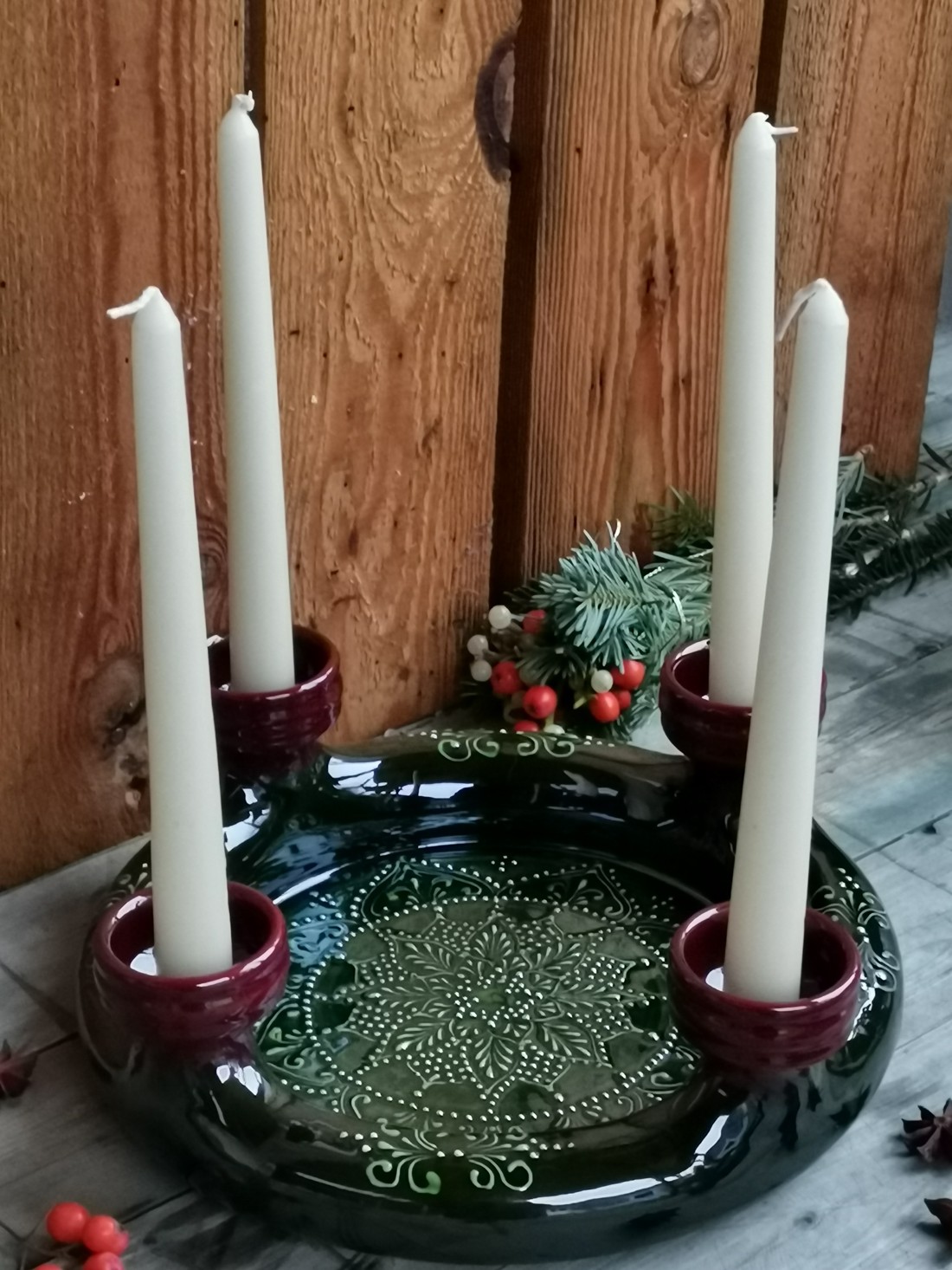 Coroană de Advent - crăciun - decorațiuni de advent - coroniță advent - Artynos.ro