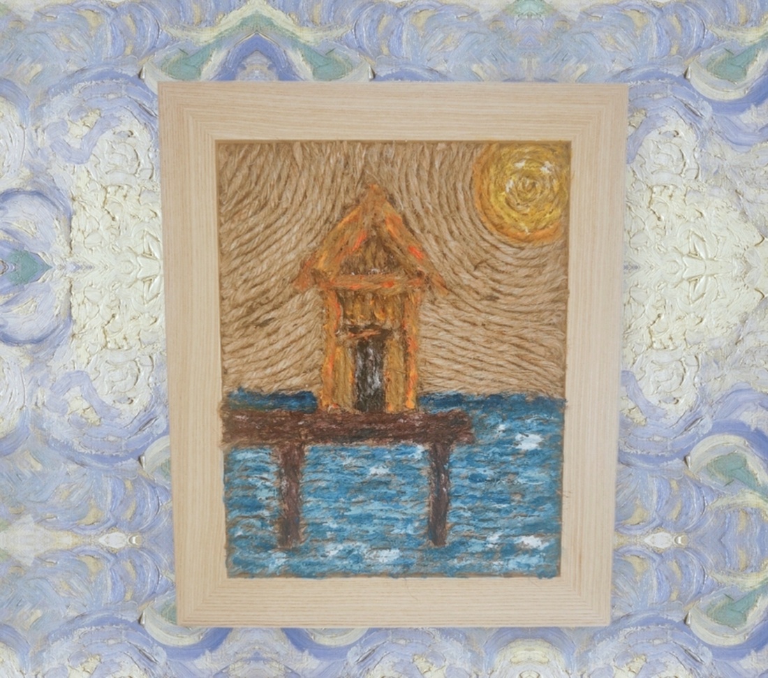 Tablou decorat cu sfoara din iută- The House on the Beach - casă & stil de viață - accesorii pentru decorat casa - picturi murale - tablouri/picturi pe pânză - Artynos.ro Tablou decorat cu sfoara din iută- The House on the Beach - casă & stil de viață - accesorii pentru decorat casa - picturi murale - tablouri/picturi pe pânză - Artynos.ro