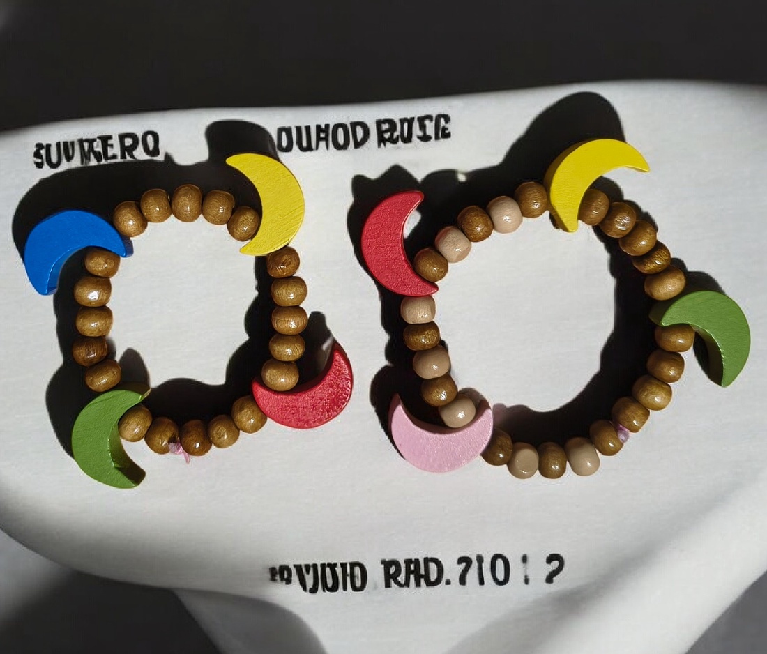 Set brățări handmade mama și fiica- lemn natural - bijuterii - brățări - brățări din mărgele - Artynos.ro