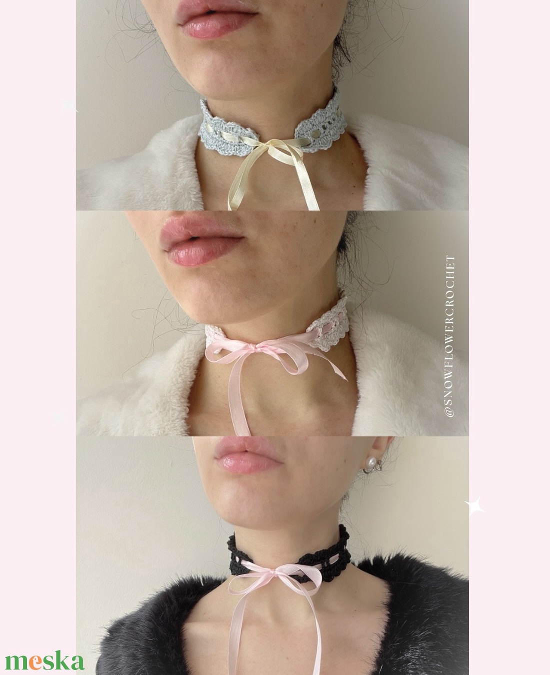 Handmade Crochet Lace Choker Necklace - Romantic Crochet Neck Accessory, Colier tip choker din dantelă croșetată  - bijuterii - coliere - chockere - Artynos.ro Handmade Crochet Lace Choker Necklace - Romantic Crochet Neck Accessory, Colier tip choker din dantelă croșetată  - bijuterii - coliere - chockere - Artynos.ro
