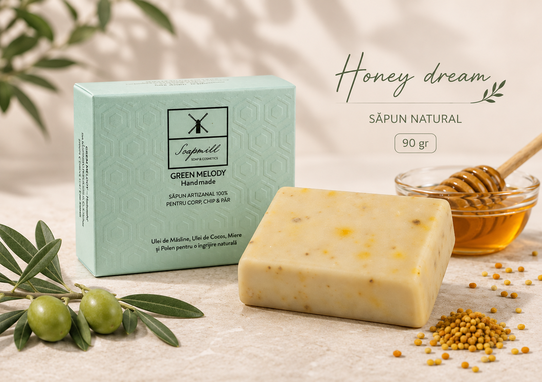 HONEY DREAM  Sapun solid natural - igienă și înfrumusețare - săpunuri și articole de igienă - săpun artizanal - Artynos.ro