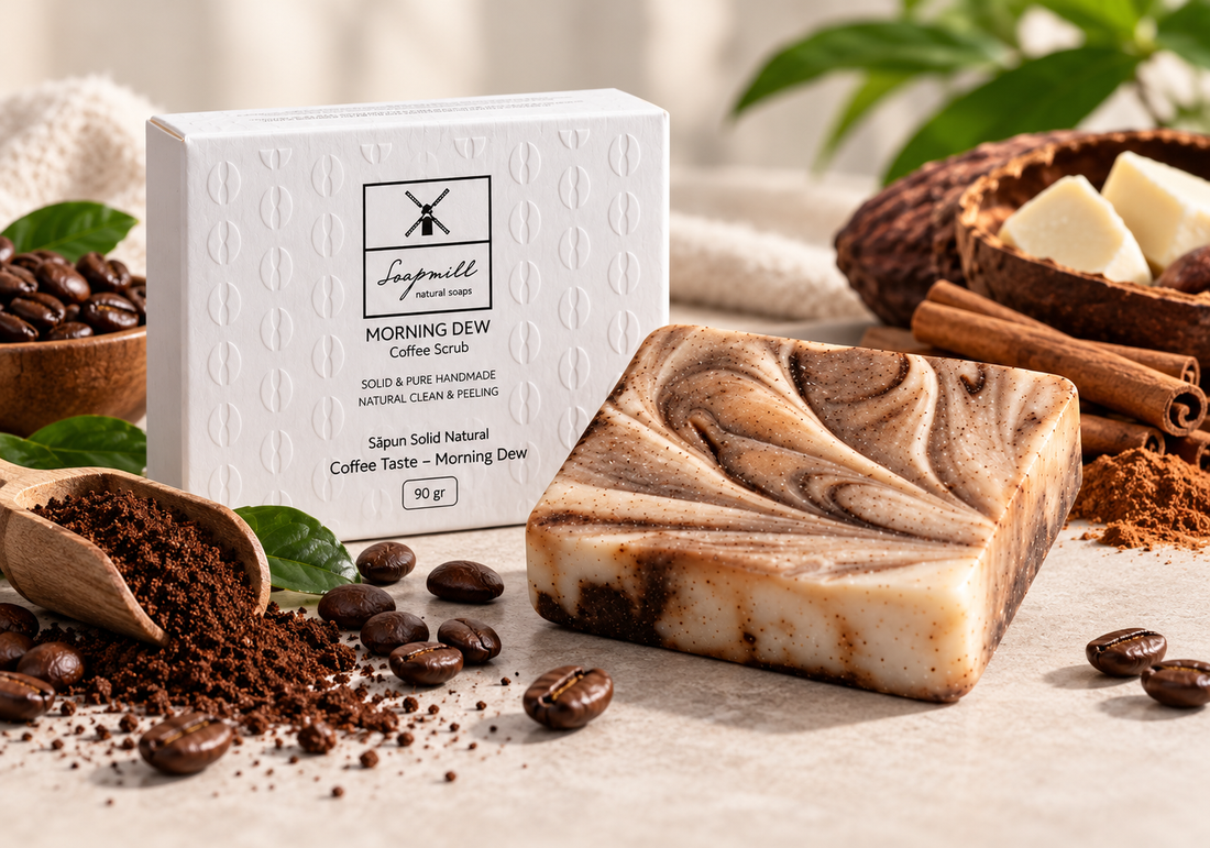 Săpun Solid Natural Coffee Taste � Morning Dew - igienă și înfrumusețare - săpunuri și articole de igienă - săpun artizanal - Artynos.ro