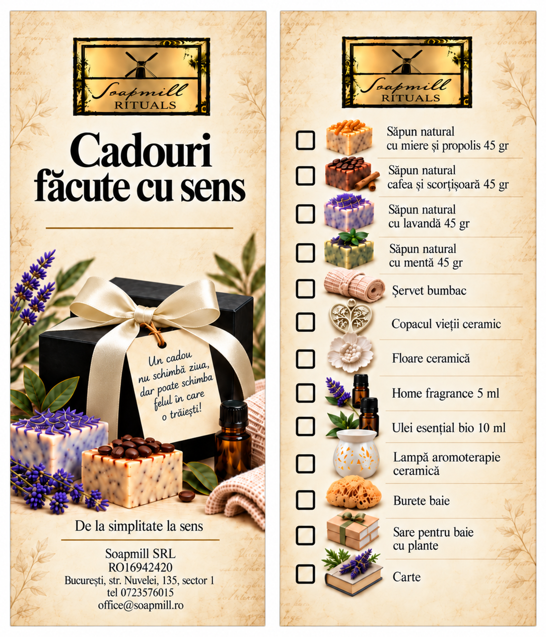 Soapmill Rituals- Cadouri facute cu sens - igienă și înfrumusețare - pachete cosmetice cadou - Artynos.ro