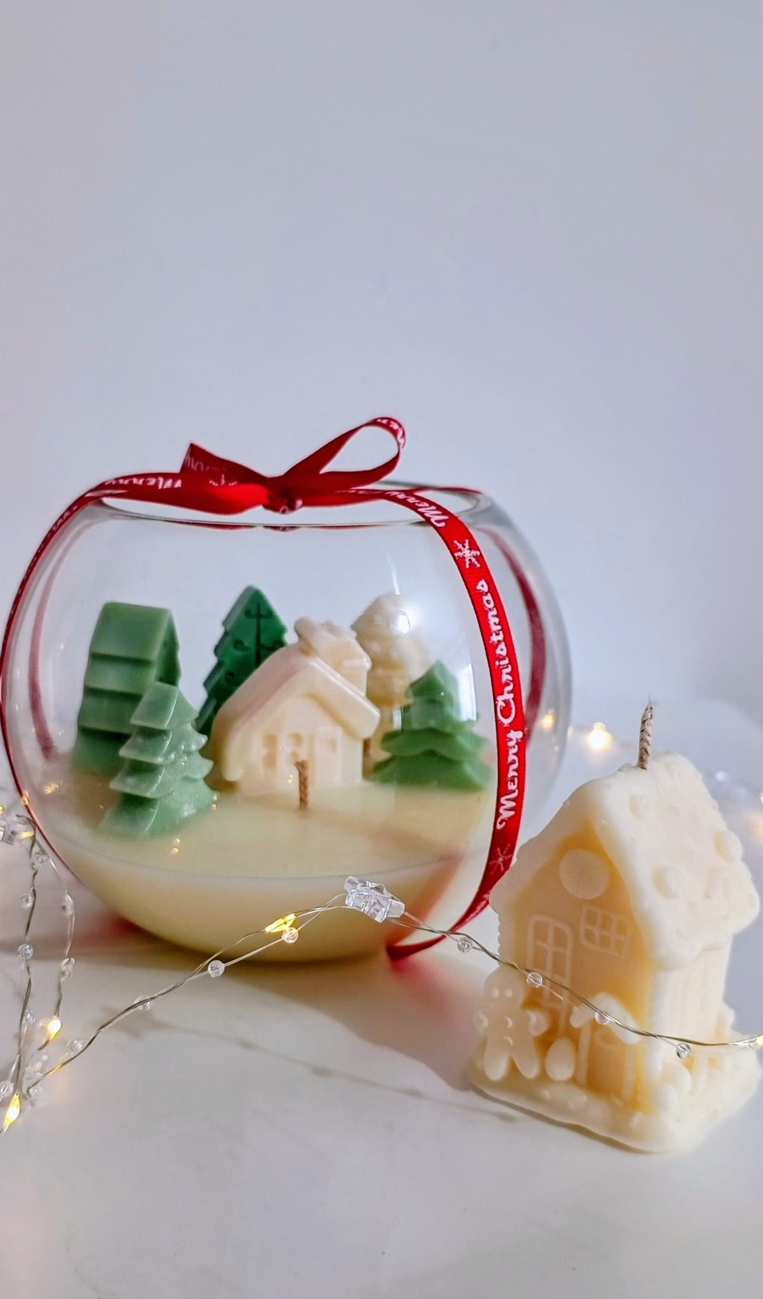 Lumânare decorativă Crăciun căsuța din padure - ceară de soia, handmade - casă & stil de viață - lumânări, parfumuri, arome - lumânare - lumânări artizanale - Artynos.ro