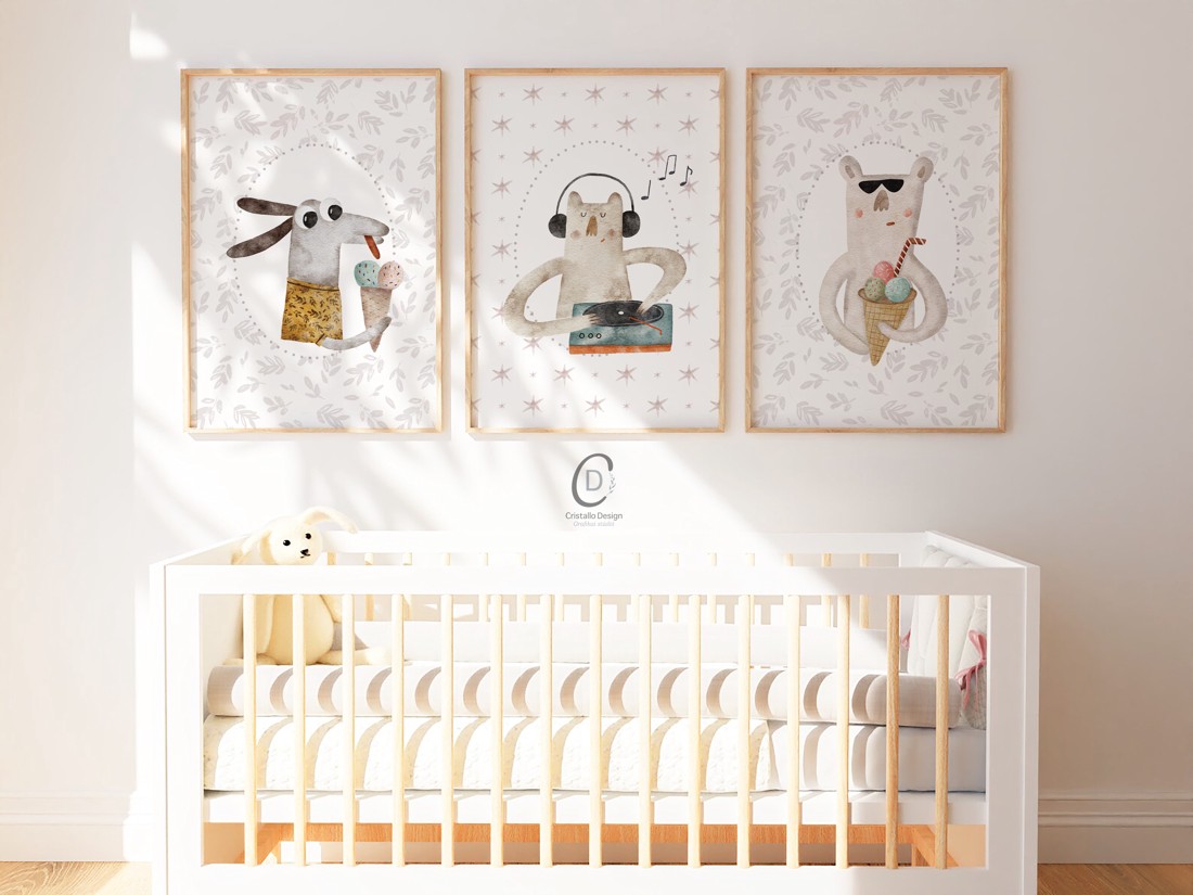 Petrecere de vară pepinieră, poster de grădiniță, set de artă de perete cu animale de pădure 3 buc - - Artynos.ro Petrecere de vară pepinieră, poster de grădiniță, set de artă de perete cu animale de pădure 3 buc - - Artynos.ro