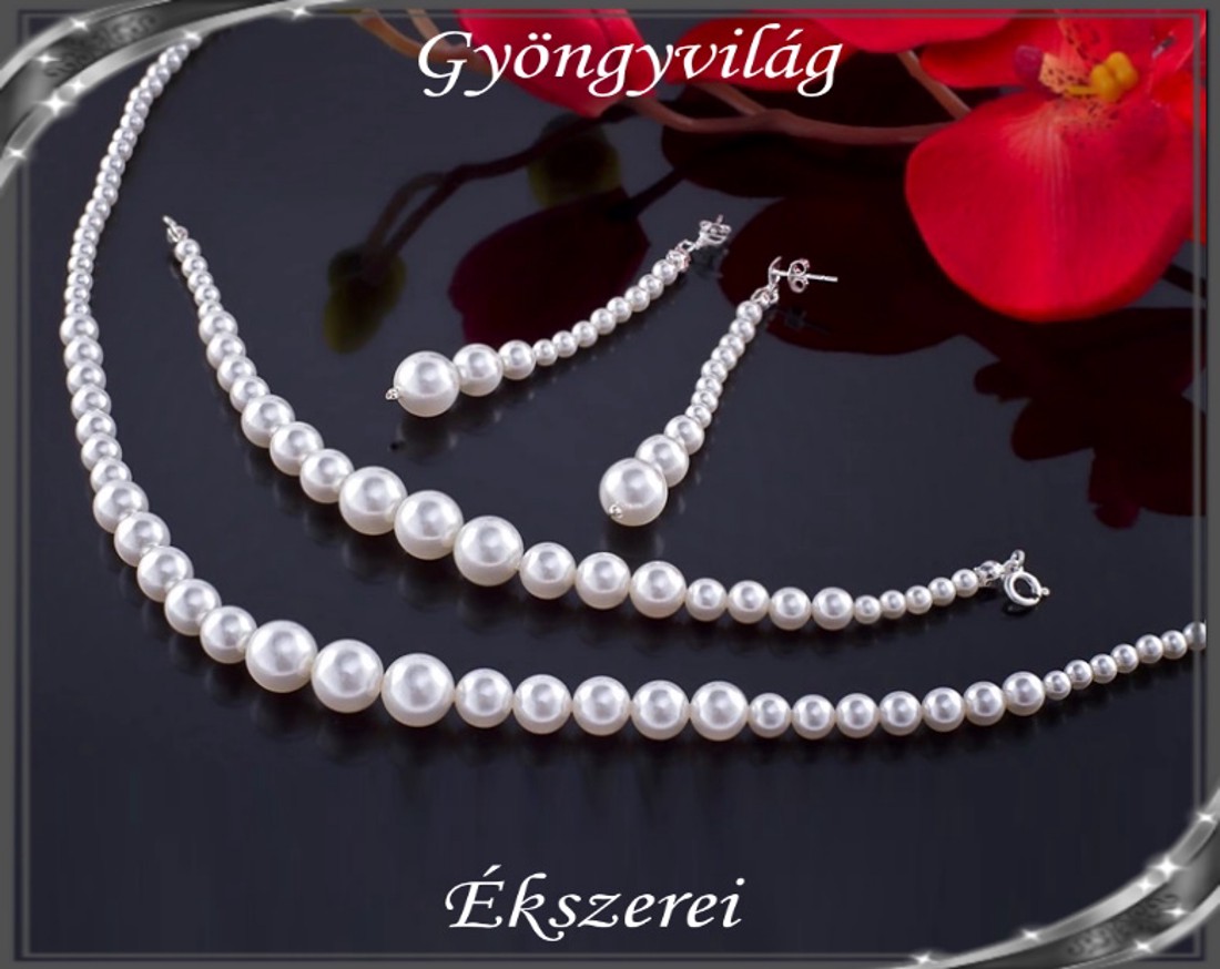 Set de bijuterii pentru nuntă, mireasă, casual, cristal Swarovski SSZ-ESWPG 02-1 K -  - Artynos.ro