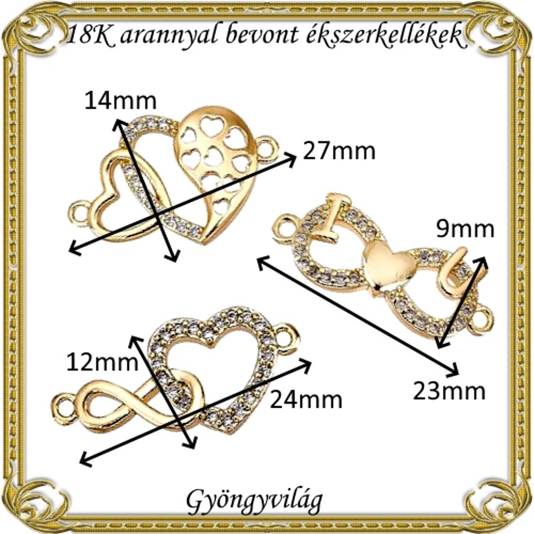 Accesorii pentru bijuterii placate cu aur de 18K: pandantiv, cabochon, pandantiv ABMCF 01 1buc/cs mai mult -  - Artynos.ro