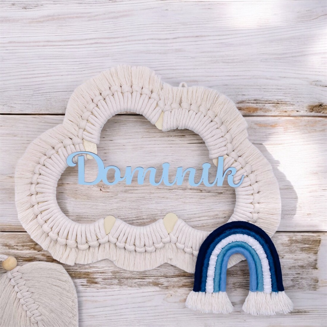 Nor macramé personalizat cu decorațiuni de perete curcubeu - boyish - - Artynos.ro Nor macramé personalizat cu decorațiuni de perete curcubeu - boyish - - Artynos.ro