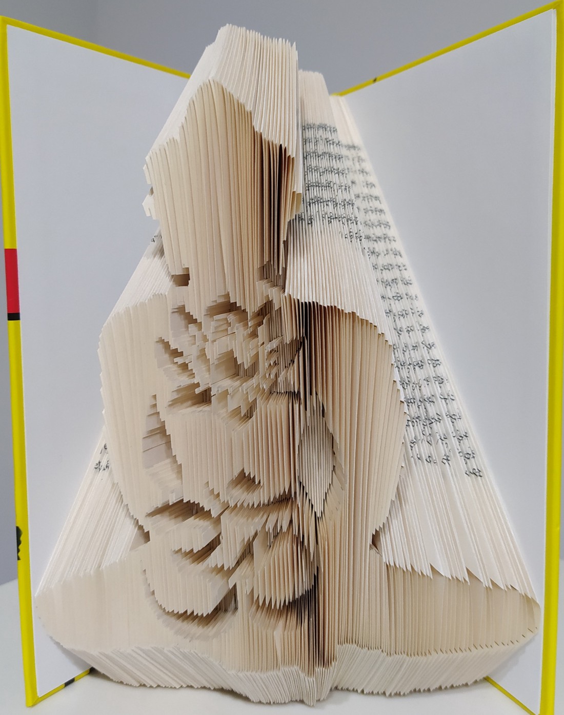 Meditating-ohm-lotus carte sculptură - casă & stil de viață - accesorii pentru decorat casa - decorațiuni de masă și decorațiuni pentru rafturi  - sculptură de carte, carte pliată - Artynos.ro