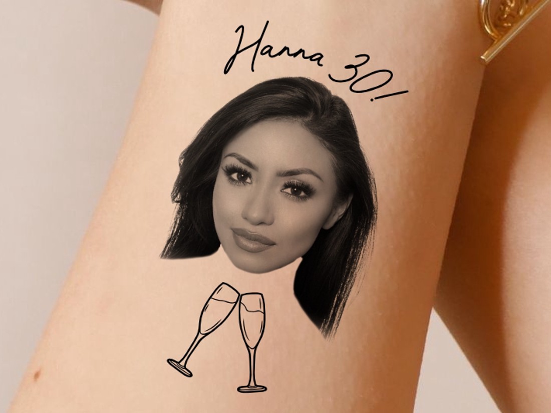 Ziua de naștere tatuaj temporar negru și alb față cu imagine tatuaj lavabil - - Artynos.ro Ziua de naștere tatuaj temporar negru și alb față cu imagine tatuaj lavabil - - Artynos.ro