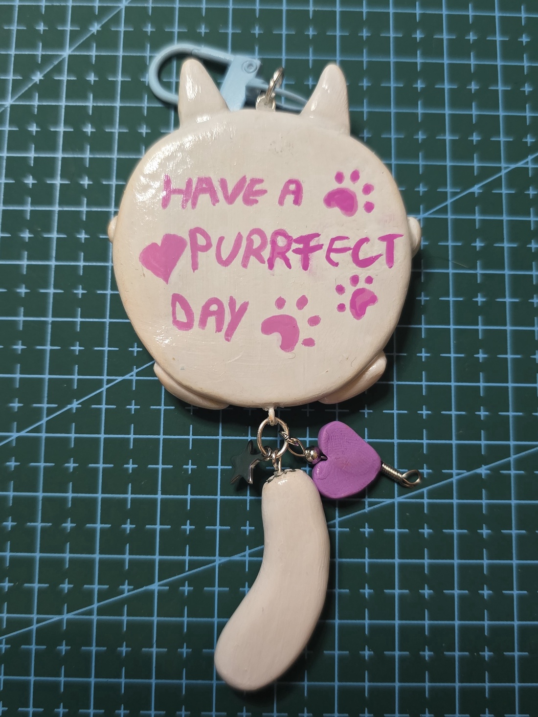 Purrfect day kitty - genți și portofele - accesorii genți - breloc - Artynos.ro