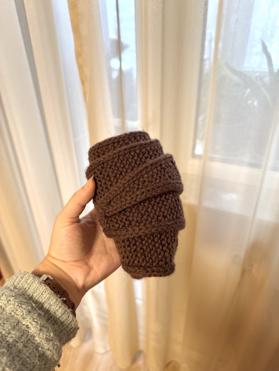 Eșarfă maro cu Lână Merino - îmbrăcăminte și modă - eșarfe, pălării, fularuri - eșarfe - Artynos.ro