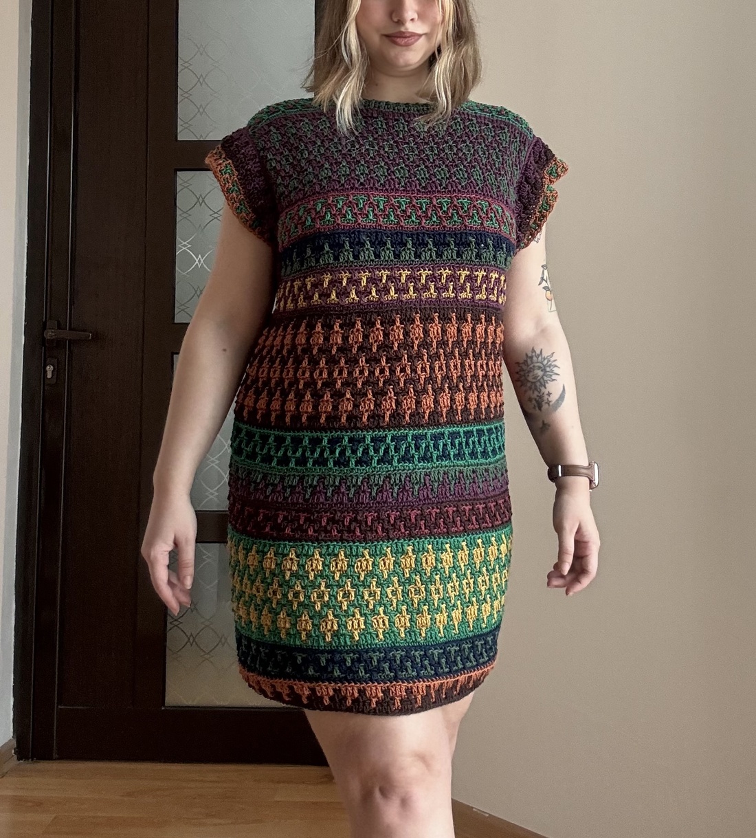 Rochie Croșetată - îmbrăcăminte și modă - haine damă - rochie, dintr-o bucată - Artynos.ro