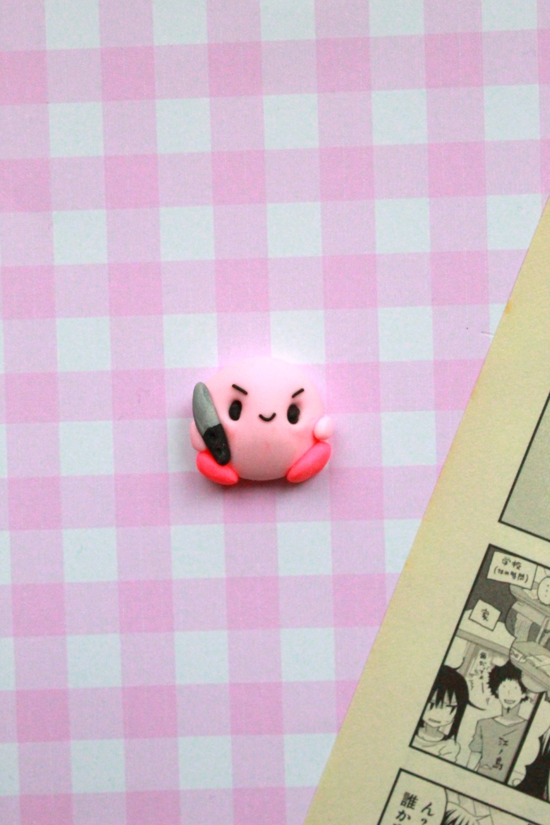 Kirby with knife - bijuterii - mărțișor - Artynos.ro