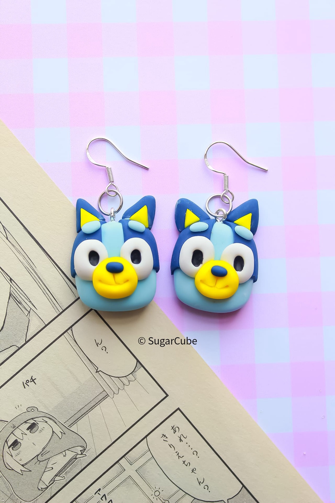 Cercei Bluey - bijuterii - cercei - cercei cu figurine - Artynos.ro