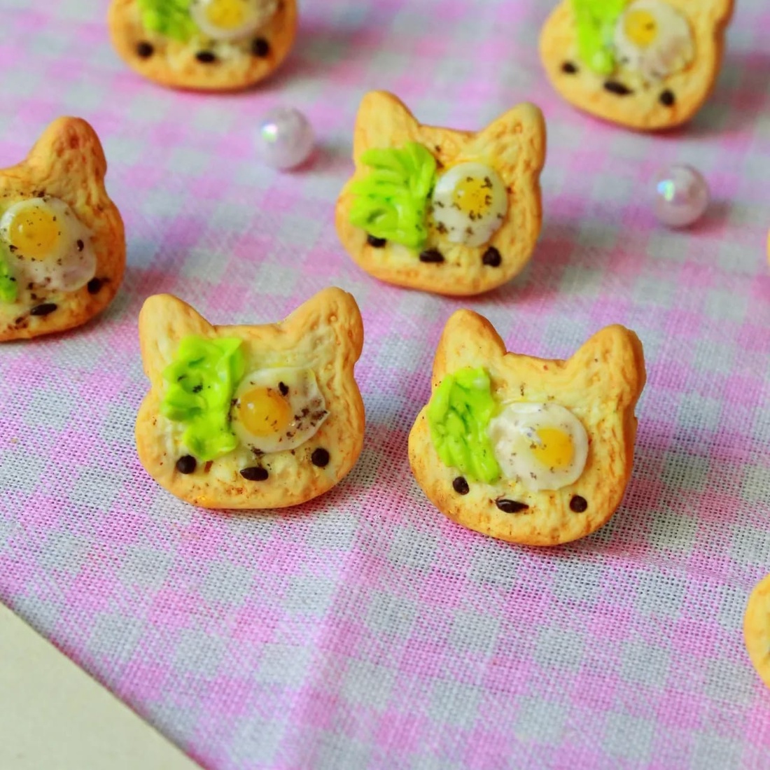 Cercei toast pisica - bijuterii - cercei - cercei cu figurine - Artynos.ro