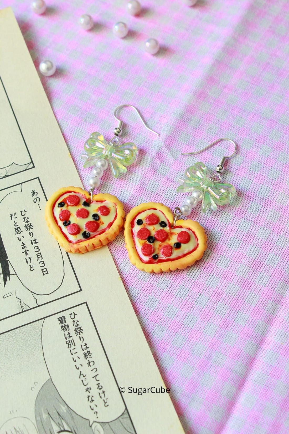 Cercei pizza - bijuterii - cercei - cercei cu figurine - Artynos.ro